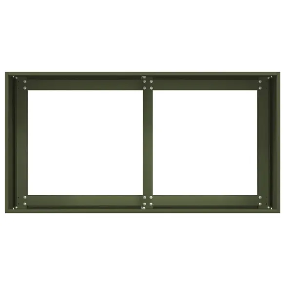 Jardinieră Verde Măsliniu 80x40x40 cm - Oțel Laminat la Rece