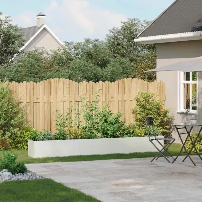 Jardinieră Albă Oțel 280x40x40 cm - Livrare Gratuită