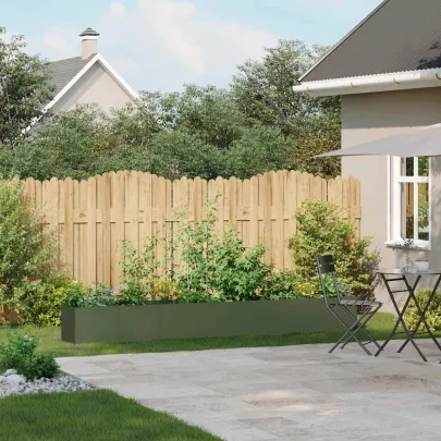 Jardinieră Verde Măsline 280x40x40 cm - Oțel Laminat la Rece