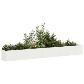 Jardinier Alb Oțel Laminat la Rece 360x40x40 cm - Comandă Online