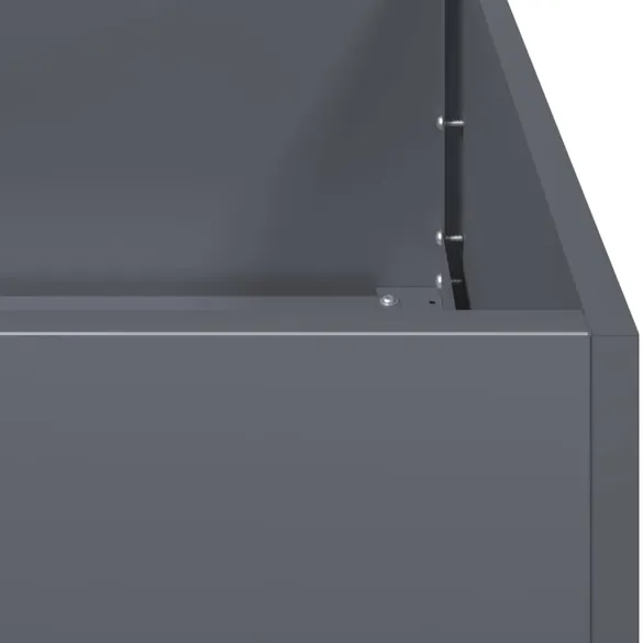 Jardinieră Antracit Oțel Laminat 80x40x80 cm - Livrare Gratuită