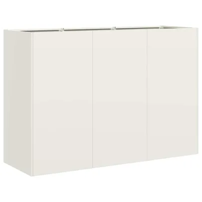 Jardinier Alb Oțel Laminat la Rece 120x40x80 cm - Livrare Gratuită