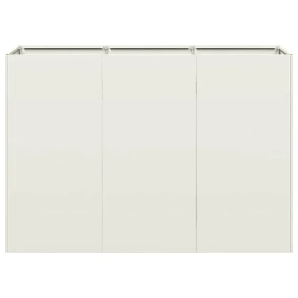 Jardinier Alb Oțel Laminat la Rece 120x40x80 cm - Livrare Gratuită