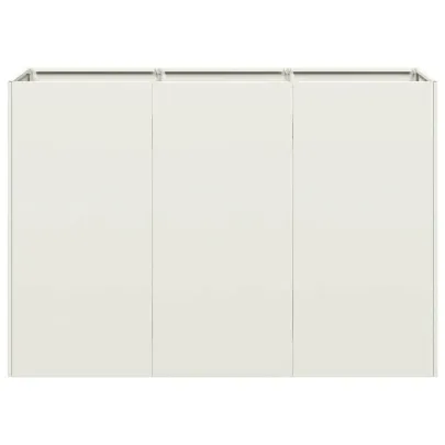 Jardinier Alb Oțel Laminat la Rece 120x40x80 cm - Livrare Gratuită