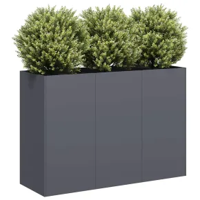 Jardinieră Antracit Oțel Laminat 120x40x80 cm - Livrare Gratuită