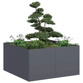 Jardinieră Antracit Oțel Rezistent 80x80x40 cm - Comandă Acum