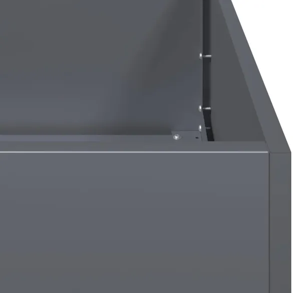 Jardinieră Antracit Oțel Rezistent 80x80x40 cm - Comandă Acum