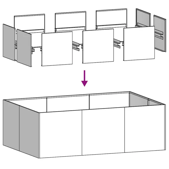 Jardinieră Verde Măsline 120x80x40 cm Oțel | Livrare Gratuită
