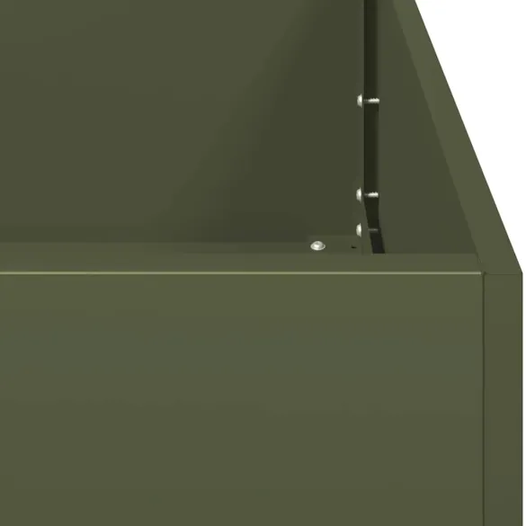 Jardinieră Verde Măsline 280x80x40 cm - Oțel Durabil