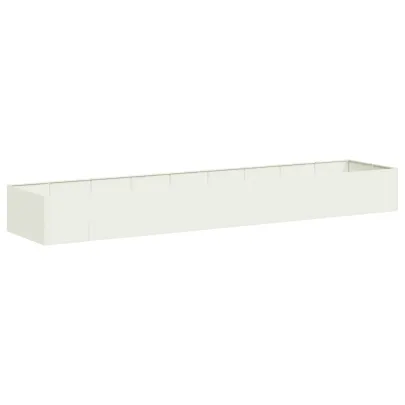 Jardinieră Albă Oțel 360x80x40 cm - Livrare Gratuită