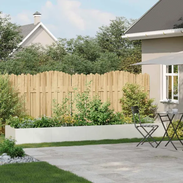 Jardinieră Albă Oțel 360x80x40 cm - Livrare Gratuită