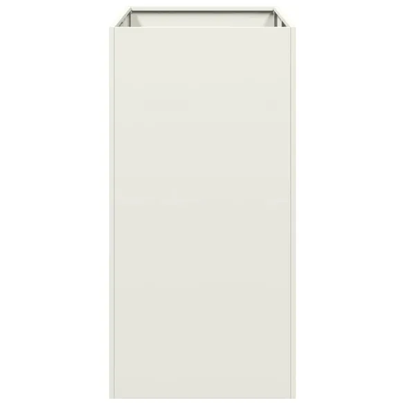 Jardinieră Albă Oțel 40x80x80 cm - Livrare Gratuită