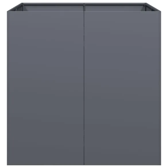 Jardinieră Antracit Oțel 80x80x80 cm - Livrare Gratuită