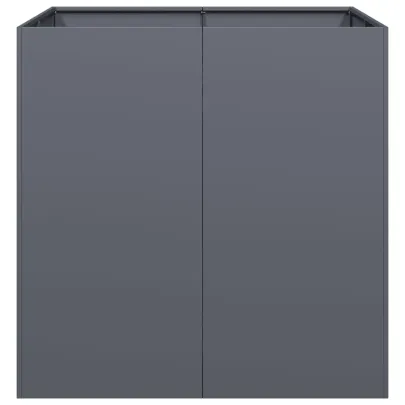 Jardinieră Antracit Oțel 80x80x80 cm - Livrare Gratuită