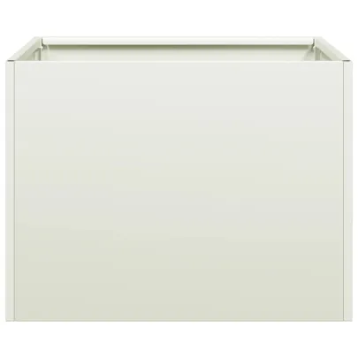 Jardinieră Albă Oțel 40x40x30 cm - Livrare Gratuită