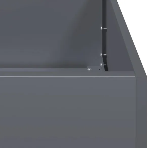 Jardinieră Antracit Oțel 40x40x30 cm - Livrare Gratuită