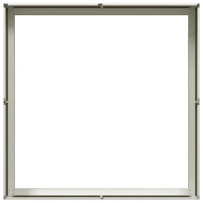 Jardinieră Albă Oțel 100x100x30 cm - Livrare Gratuită