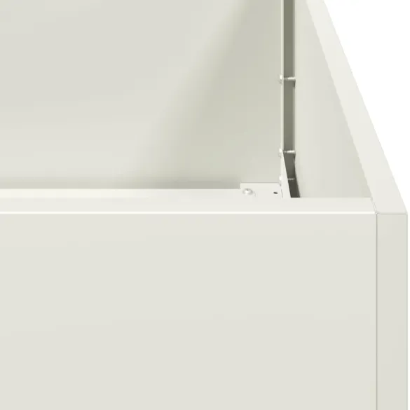 Jardinieră Albă Oțel 100x100x30 cm - Livrare Gratuită