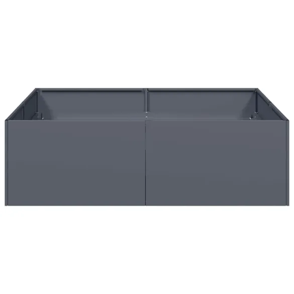 Jardinieră Antracit Oțel 100x100x30 cm - Livrare Gratuită