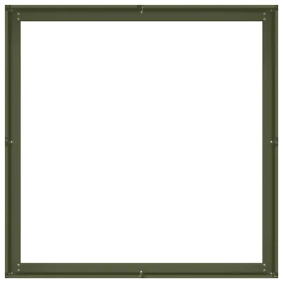 Jardinieră Verde Măsline 100x100x30 cm - Oțel Durabil