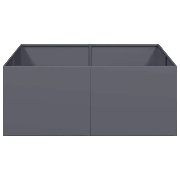 Jardinieră Antracit Oțel 100x100x40 cm - Livrare Gratuită