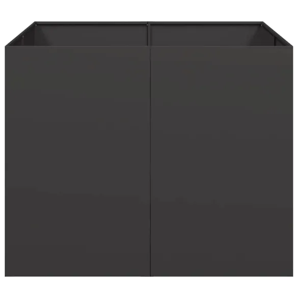 Jardinieră Oțel Negru 100x100x80 cm - Livrare Gratuită