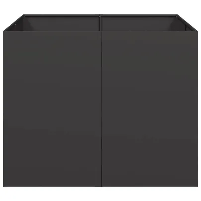 Jardinieră Oțel Negru 100x100x80 cm - Livrare Gratuită