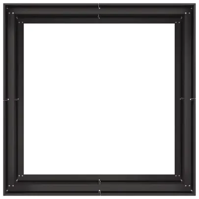 Jardinieră Oțel Negru 100x100x80 cm - Livrare Gratuită