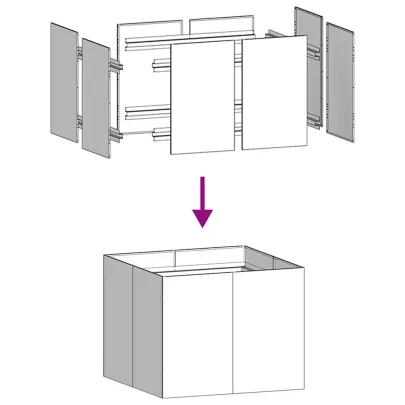 Jardinieră Oțel Negru 100x100x80 cm - Livrare Gratuită