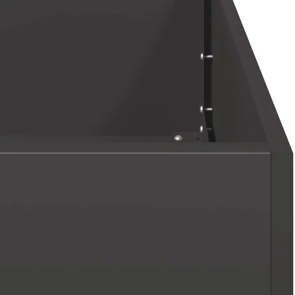 Jardinieră Oțel Negru 100x100x80 cm - Livrare Gratuită