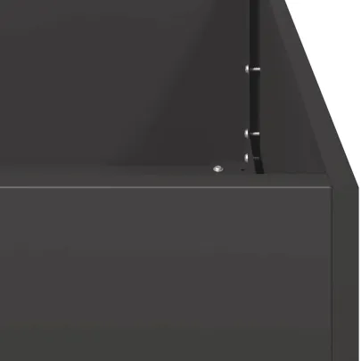 Jardinieră Oțel Negru 100x100x80 cm - Livrare Gratuită