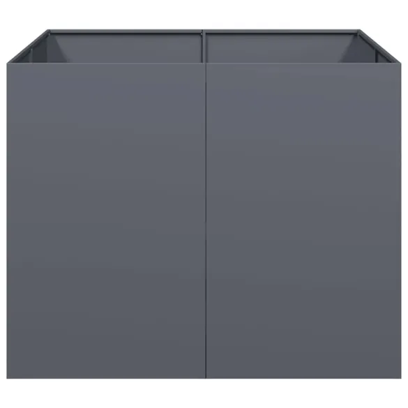 Jardinieră Antracit Oțel 100x100x80 cm - Livrare Gratuită