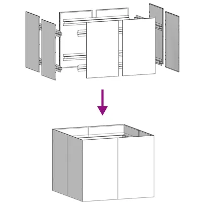 Jardinieră Antracit Oțel 100x100x80 cm - Livrare Gratuită