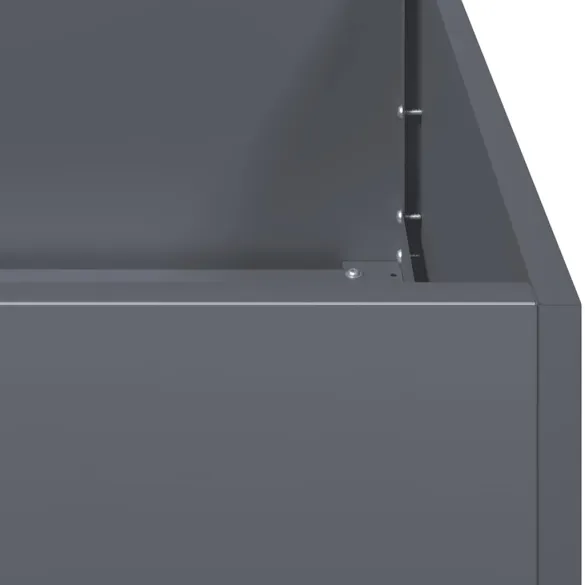 Jardinieră Antracit Oțel 100x100x80 cm - Livrare Gratuită