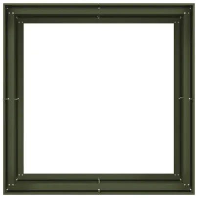 Jardinieră Oțel Verde Măsline 100x100x80 cm - Livrare Gratuită