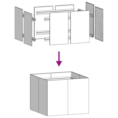 Jardinieră Oțel Verde Măsline 100x100x80 cm - Livrare Gratuită
