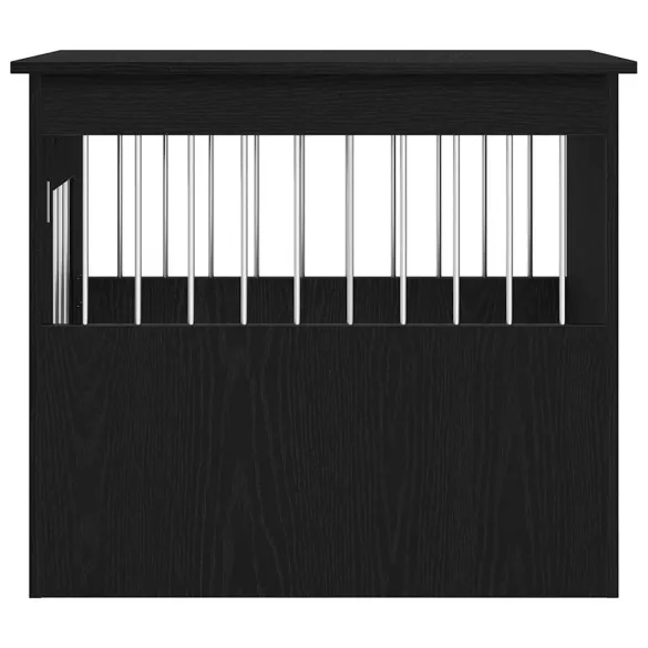Cușcă Câini Stejar Negru 75x55x65 cm - Lemn Stratificat