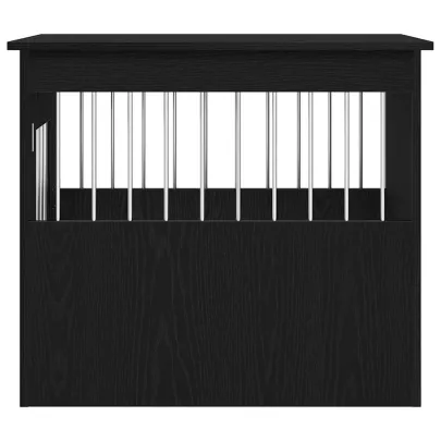Cușcă Câini Stejar Negru 75x55x65 cm - Lemn Stratificat