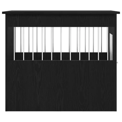 Cușcă Câini Lemn Stejar Negru - Cușcă și Măsuță Laterală