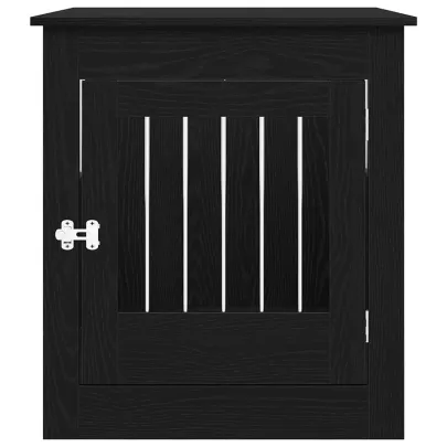 Cușcă Câini Stejar Negru 80x64,5x71 cm - Lemn Stratificat | Livrare Gratuită