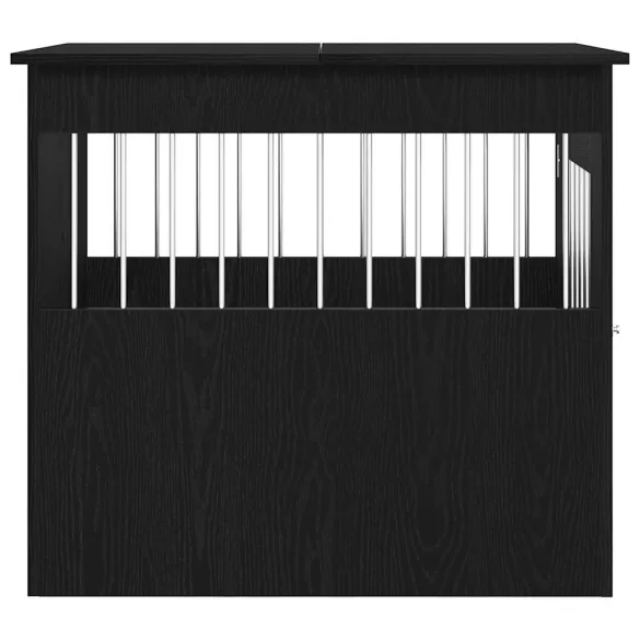 Cușcă Câini Stejar Negru 80x64,5x71 cm - Lemn Stratificat | Livrare Gratuită