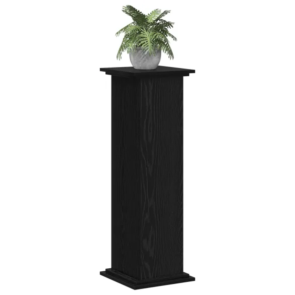 Suport Plante Stejar Negru 33x33x100 cm - Lemn Inginerie