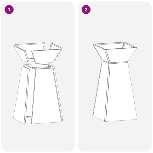 Ghivece Metalice Oțel Galvanizat pentru Interior/Exterior