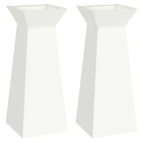 Suport Conic Plante Alb Plastic Mare | Decor Interior/Exterior 2