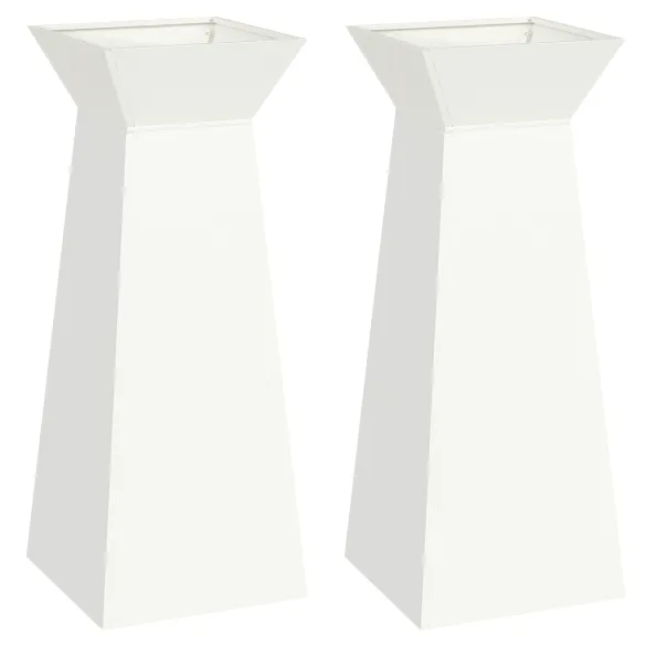 Suport Conic Plante Alb Plastic Mare | Decor Interior/Exterior