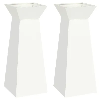 Suport Conic Plante Alb Plastic Mare | Decor Interior/Exterior