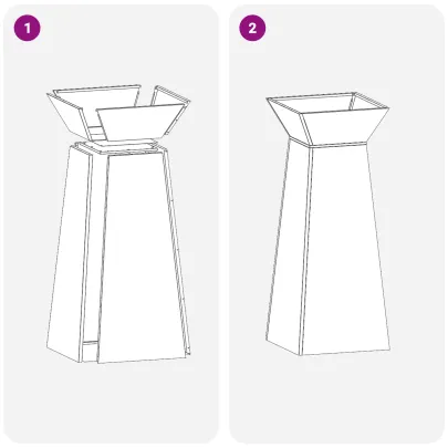 Set Suport Plante Oțel Inoxidabil Modern 40x40x101 cm