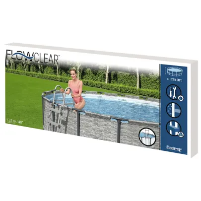 Scară Siguranță Piscină 4 Trepte Flowclear - 122 cm