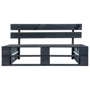 Bancă din Paleți Negru - Lemn de Pin pentru Exterior/Interior 2