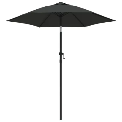 Umbrelă de soare antracit, 200x224 cm, aluminiu - Livrare gratuită